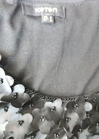 Siyah hareketli çiçekli Midi Kadın Abiye Elbise - Görsel 8