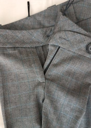 Gri Kadın Ofis Blazeri Düğmeli takım - Görsel 10