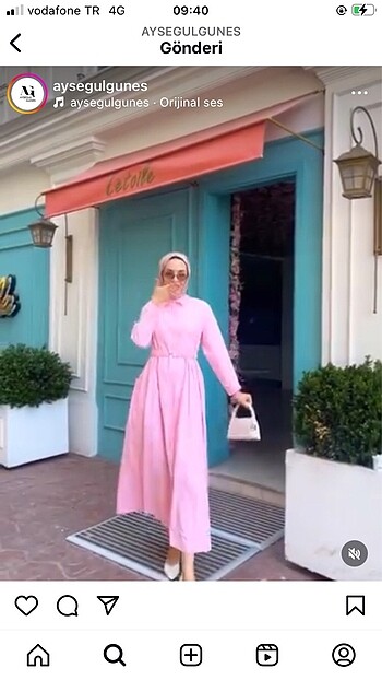 Diğer Ayşegül güneş pembe elbise