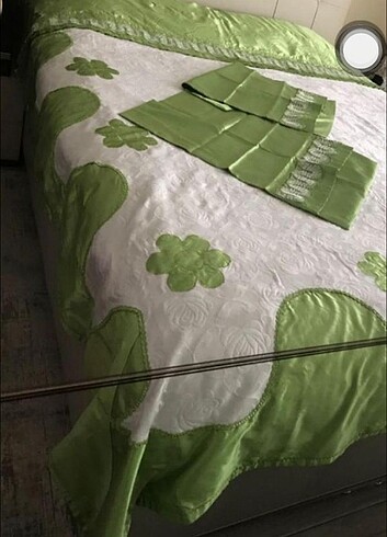 Beden yeşil Renk Pike takımı çift kişilik