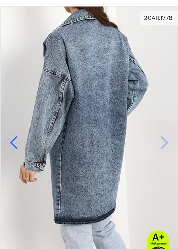 Düğmeli Midi Mavi Denim Ceket tesettür kot ceket
#yeniyılhediyes - Görsel 4