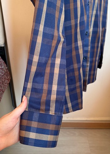 Düğmeli Uzun Kollu Erkek Gömlek - Görsel 4