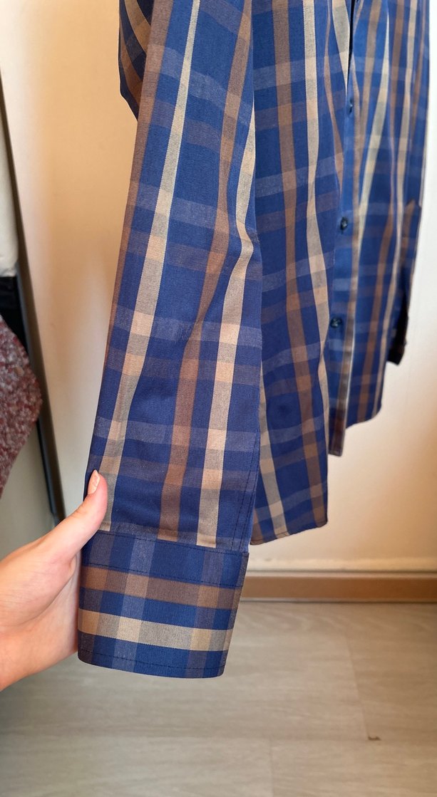 Düğmeli Uzun Kollu Erkek Gömlek - Görsel 4