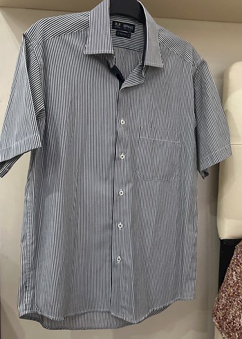 Gri Erkek Kısa Kollu Gömlek - Görsel 2