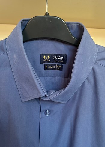 Düğmeli Mavi Erkek Gömlek - Görsel 2