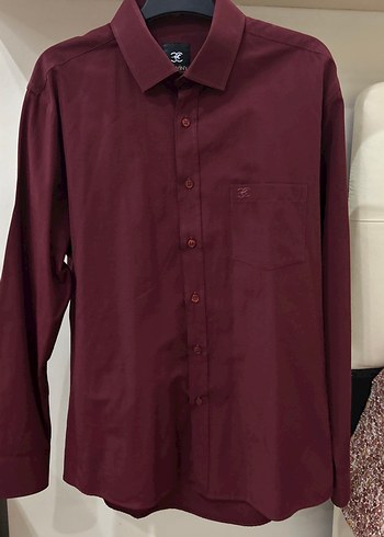 Bordo Erkek Uzun Kollu Gömlek - Görsel 5