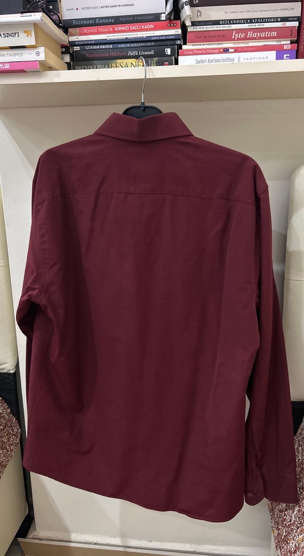 Bordo Erkek Uzun Kollu Gömlek - Görsel 4