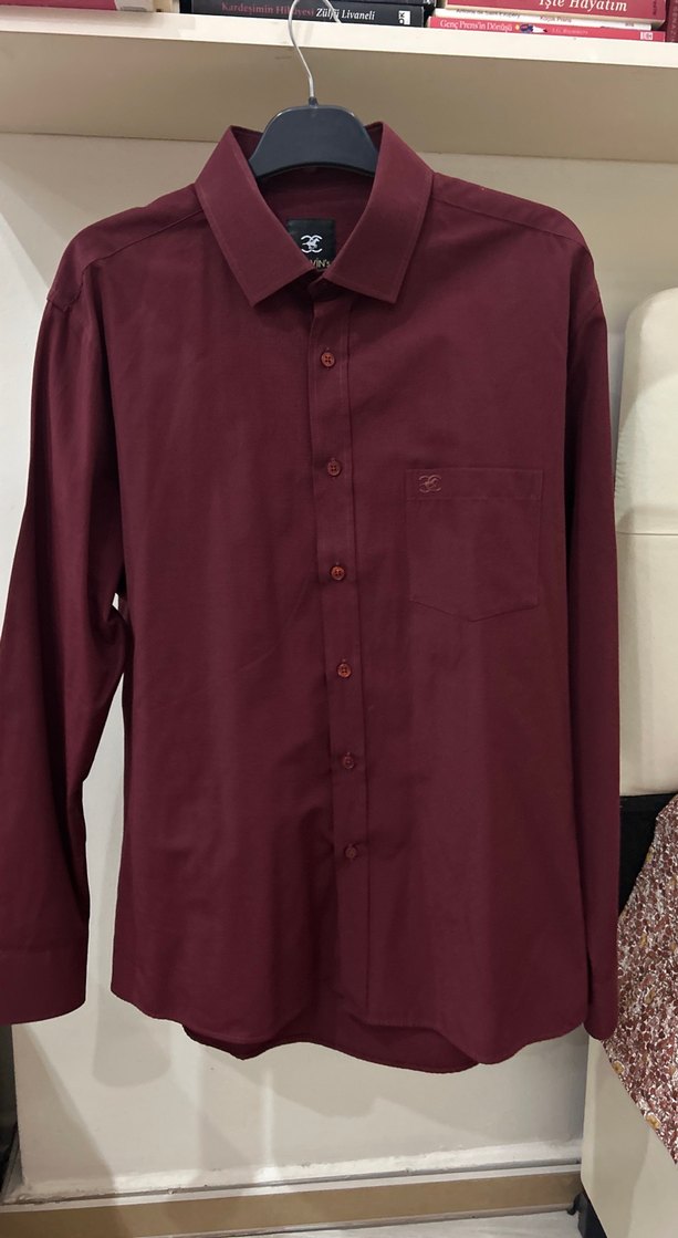Bordo Erkek Uzun Kollu Gömlek - Görsel 5