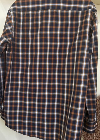 Erkek Kahverengi Kareli Uzun Kollu Gömlek - Görsel 5