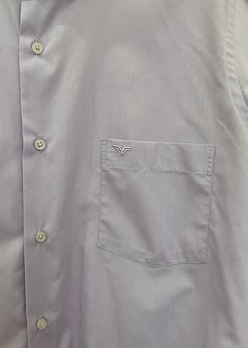 Mor Düğmeli Uzun Kollu Erkek Gömlek - Görsel 3