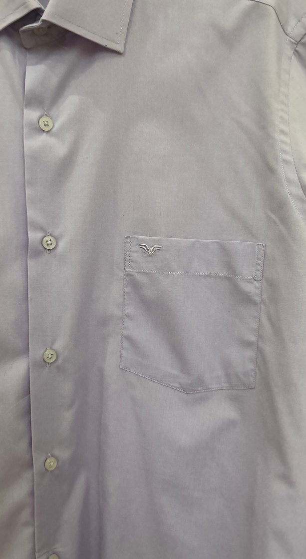 Mor Düğmeli Uzun Kollu Erkek Gömlek - Görsel 3