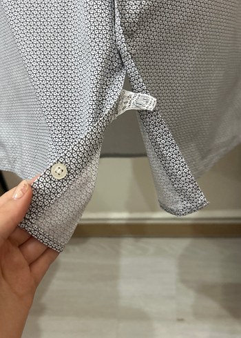 Gri Düğmeli Erkek Uzun Kollu Gömlek - Görsel 5