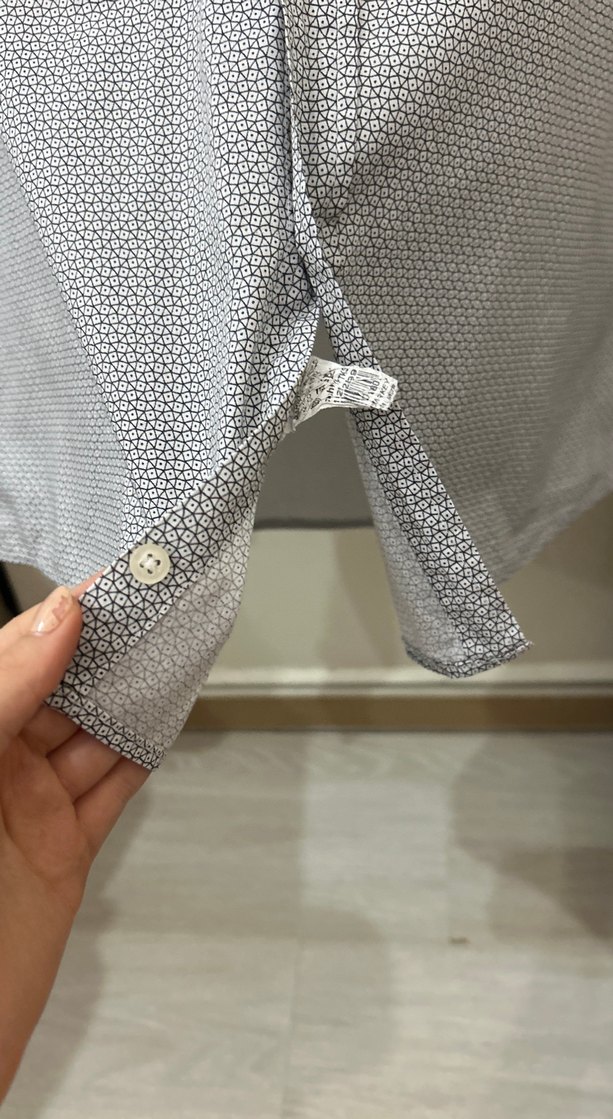 Gri Düğmeli Erkek Uzun Kollu Gömlek - Görsel 5