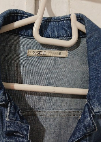 Düğmeli Mavi Kadın Kot Ceket - Görsel 3