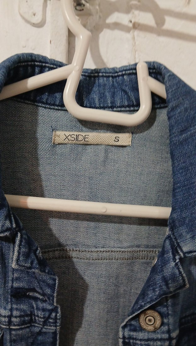 Düğmeli Mavi Kadın Kot Ceket - Görsel 3