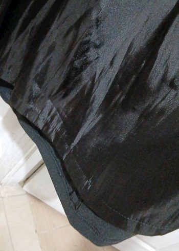 Siyah Kadın Kaban, Düğmeli, Klasik Kesim - Görsel 8