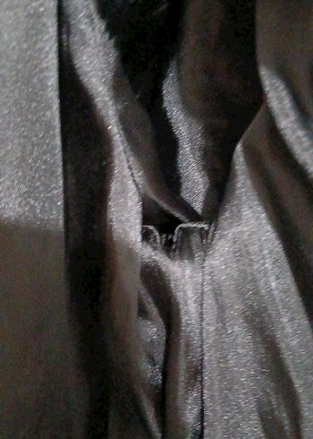 Siyah Kadın Kaban, Düğmeli, Klasik Kesim - Görsel 7