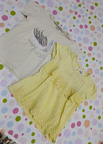 Kız Çocuk Pembe Dantelli Tişört - Görsel 3