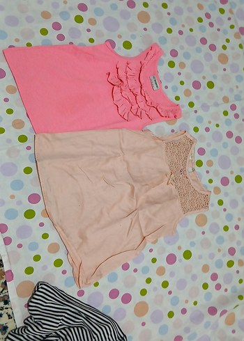 Kız Çocuk Pembe Dantelli Tişört - Görsel 5