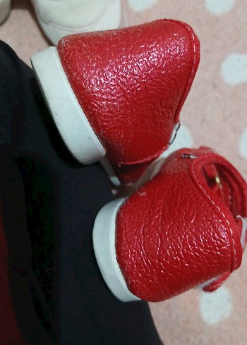 Kız Çocuk Kırmızı Tokalı Babet - Görsel 4