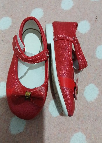 Kız Çocuk Kırmızı Tokalı Babet - Görsel 2