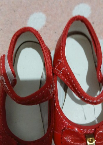 Kız Çocuk Kırmızı Tokalı Babet - Görsel 3