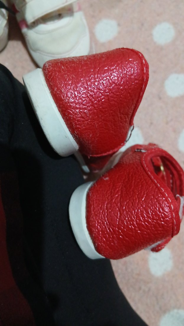 Kız Çocuk Kırmızı Tokalı Babet - Görsel 4