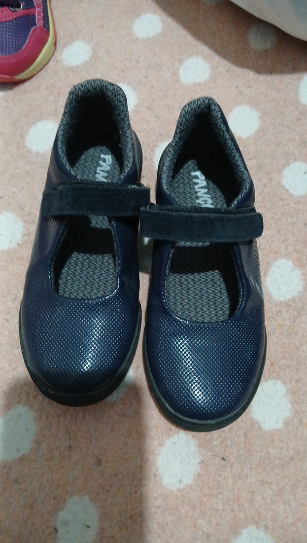 Kızlar için Koyu Mavi Tokalı Babet - Görsel 5