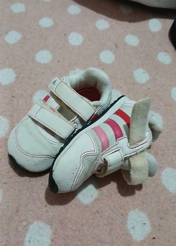 Kız Çocuk Beyaz Cırt Cırtlı Spor Ayakkabı - Görsel 2