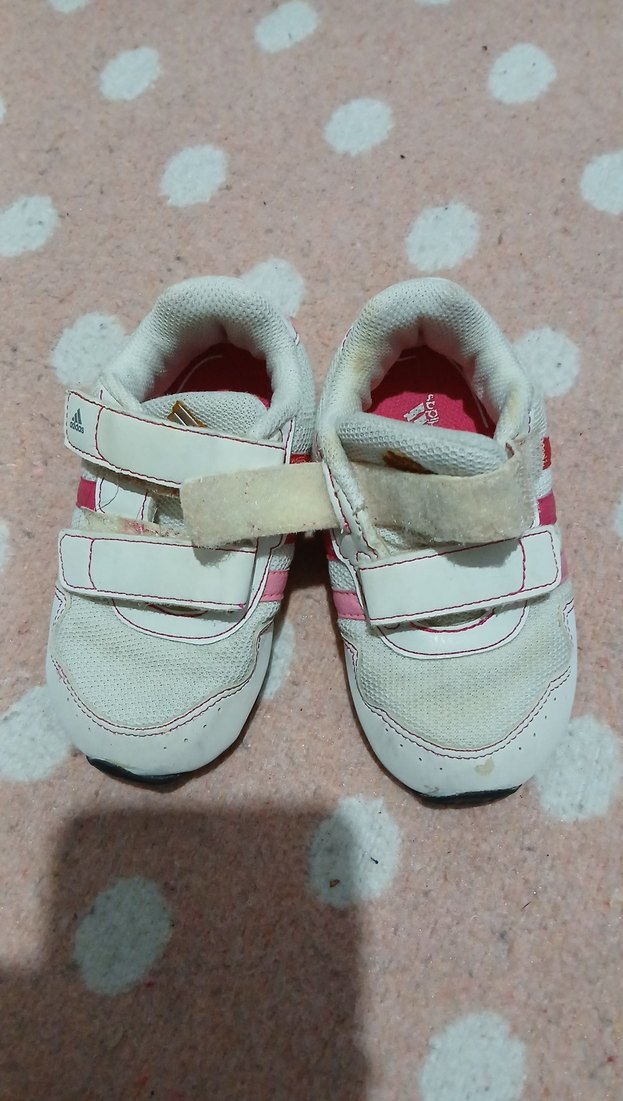 Kız Çocuk Beyaz Cırt Cırtlı Spor Ayakkabı - Görsel 3