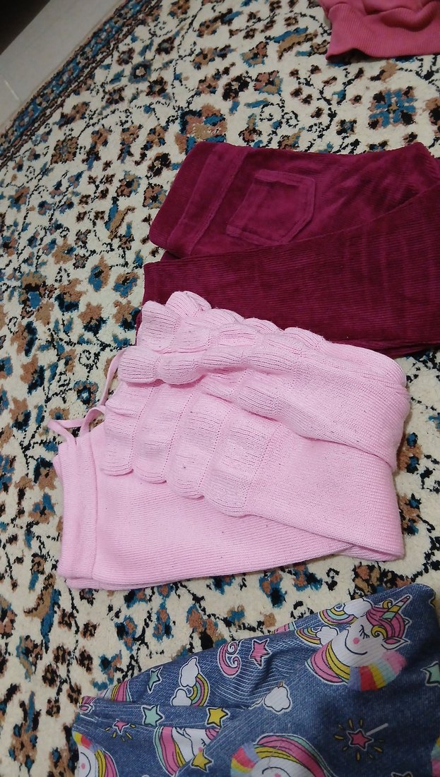 Kız Çocuk Renkli Batik Desenli Tayt - Görsel 2