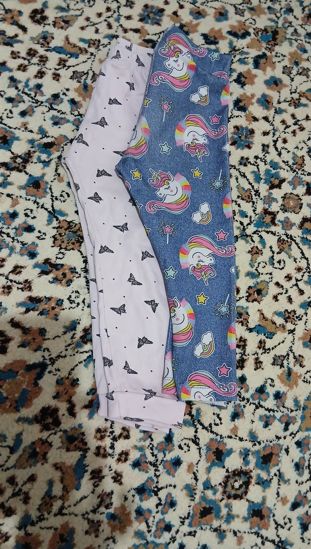 Kız Çocuk Renkli Batik Desenli Tayt - Görsel 3