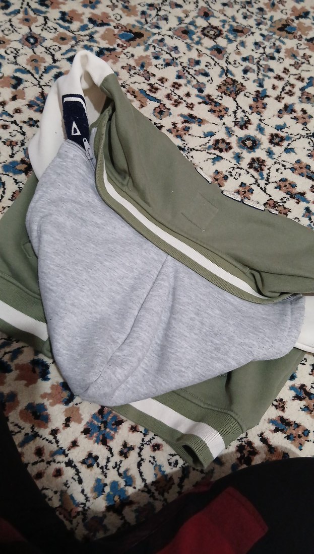 Erkek Çocuk Kapüşonlu Gri Street Wear Ceket - Görsel 4