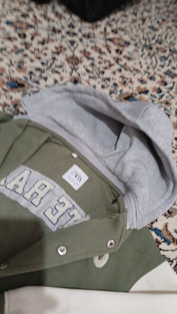 Erkek Çocuk Kapüşonlu Gri Street Wear Ceket - Görsel 3