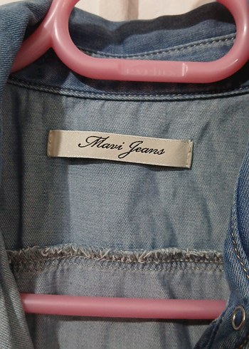 Düğmeli Kot Midi Elbise - Görsel 3