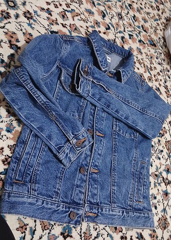 Düğmeli Mavi Kadın Kot Ceket - Görsel 2