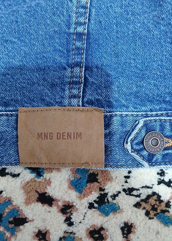 Düğmeli Mavi Kadın Kot Ceket - Görsel 6