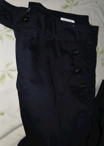 Siyah Kadın Midi Kumaş Pantolon - Görsel 4