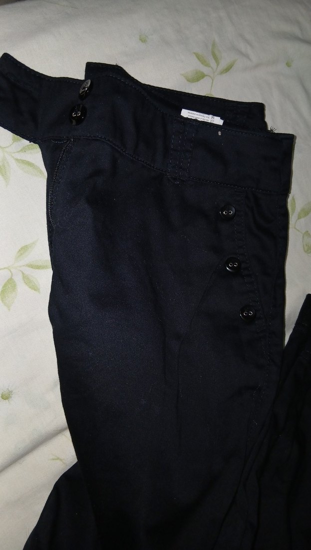 Siyah Kadın Midi Kumaş Pantolon - Görsel 4