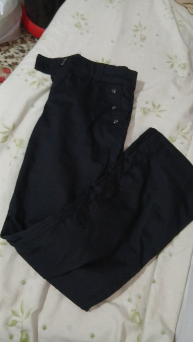 Siyah Kadın Midi Kumaş Pantolon - Görsel 2