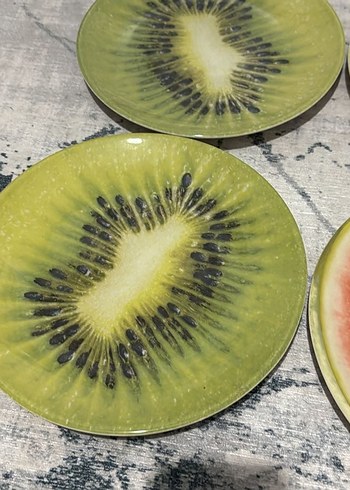 Renkli Meyve Desenli Tabak Seti - Görsel 2