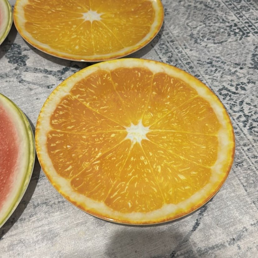 Renkli Meyve Desenli Tabak Seti - Görsel 4