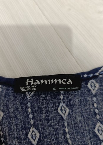 Lacivert Bohem Uzun Kollu Pamuklu Gömlek - Görsel 4