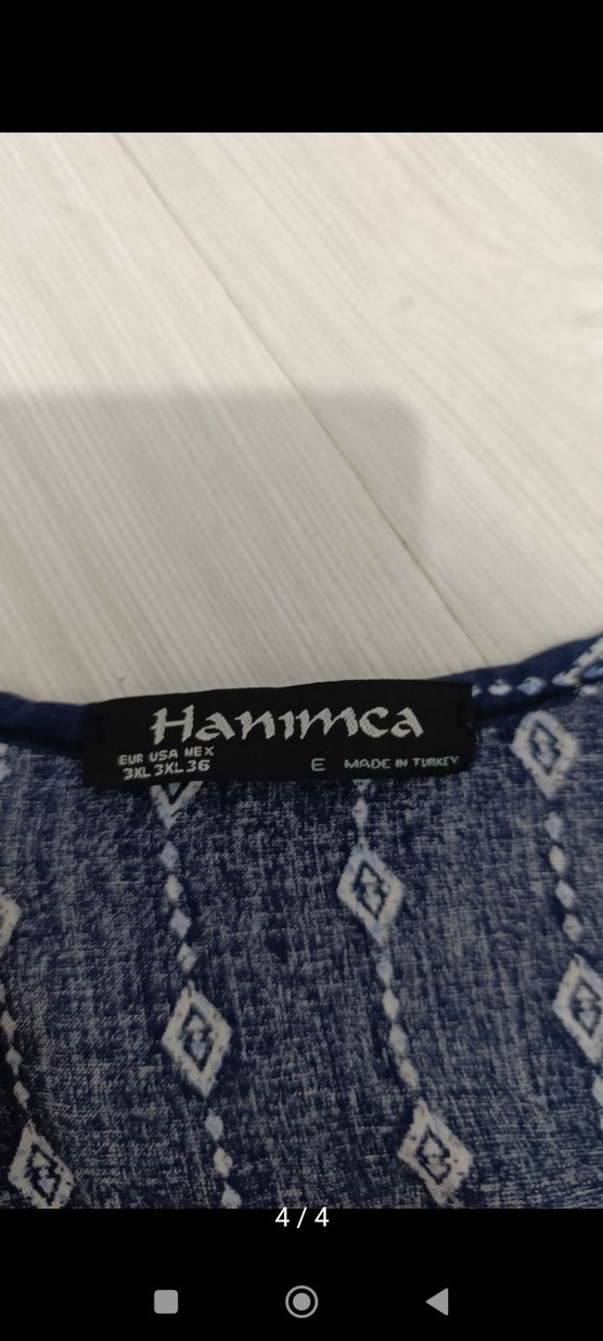 Lacivert Bohem Uzun Kollu Pamuklu Gömlek - Görsel 4