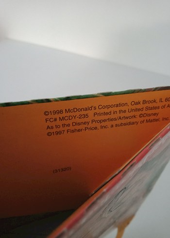 McDonalds Disney Animal Kingdom Happy Meal Kutusu (1998) - Görsel 7