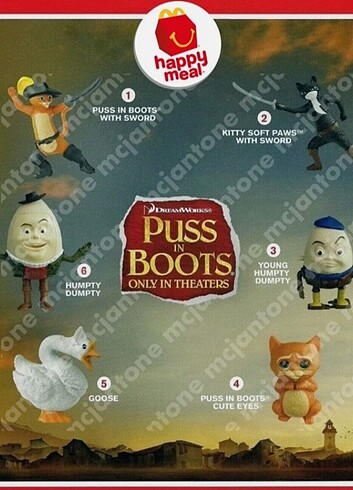 Çizmeli Kedi Genç Humpty Dumpty Oyuncak Figür Shrek