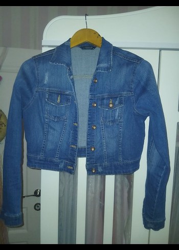 Kadın crop jean Ceket