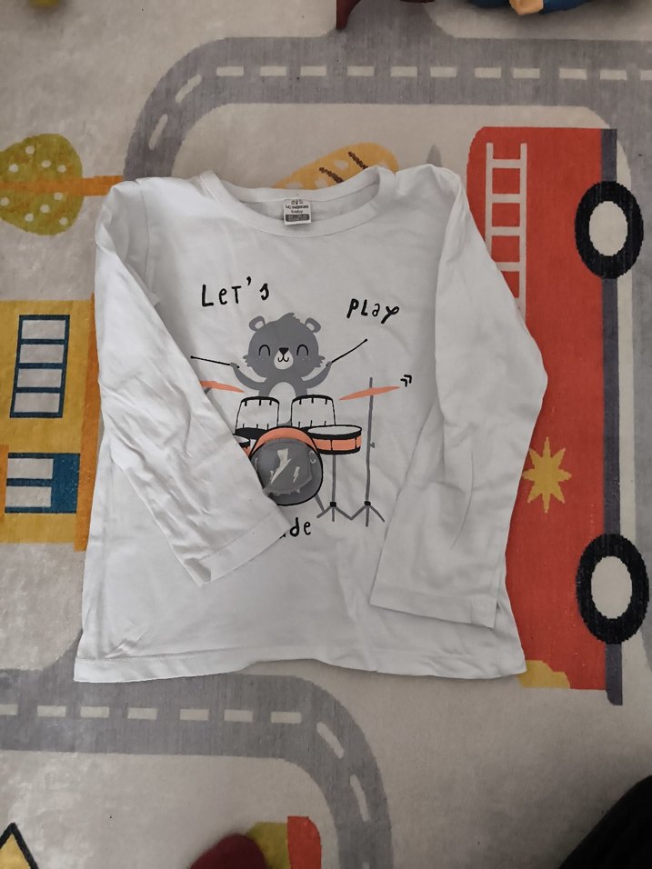 Gri Baskılı Çocuk Pijama Takımı - Görsel 5