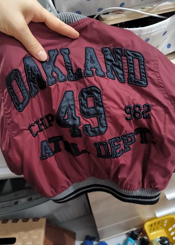 Bordo Fermuarlı Erkek Çocuk Mont - Görsel 4