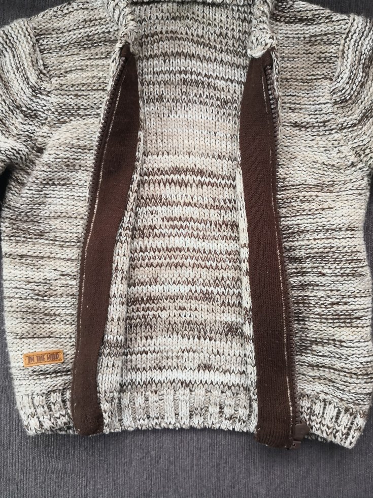 Kahverengi Erkek Çocuk Yün Örgü Balıkçı Yaka Kazak - Görsel 3